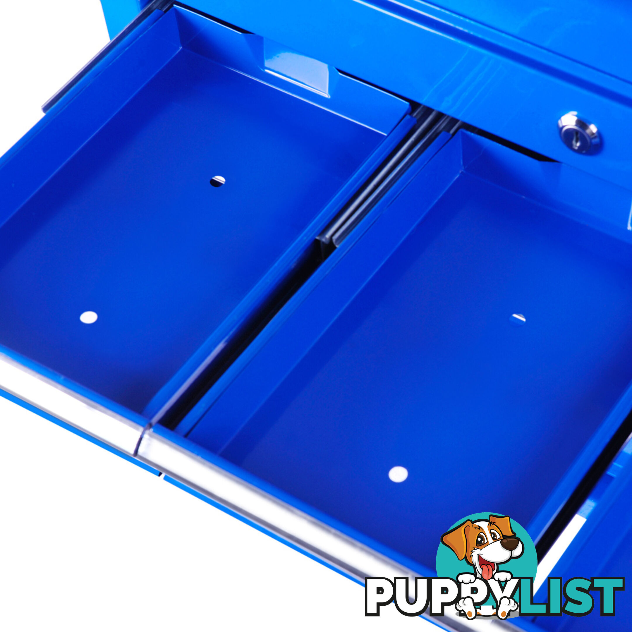 9 Drawers Tool Box Chest Blue