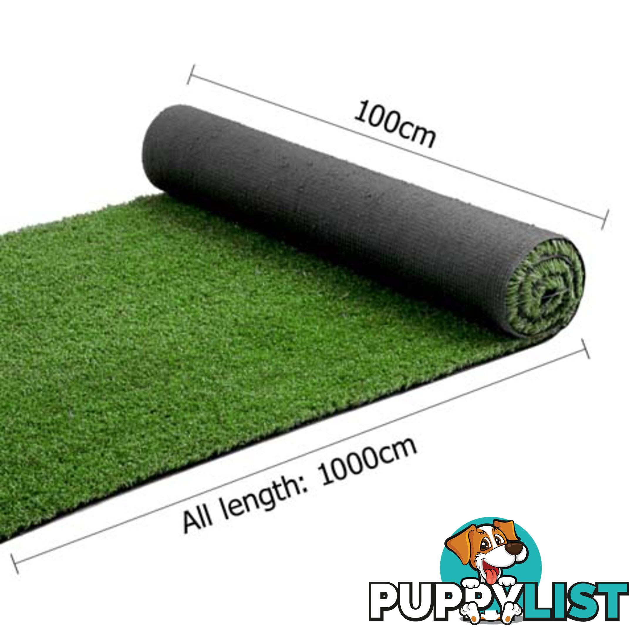 Artificial Grass 20 SQM Polyethylene Lawn Flooring 15mm Olive