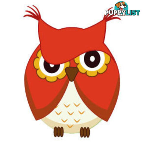 Cute red owl Wall Sticker - Totally Movable