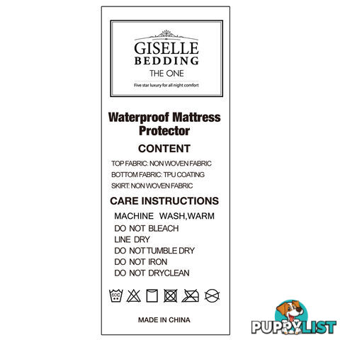 Waterproof Non-Woven Mattress Protector - Single