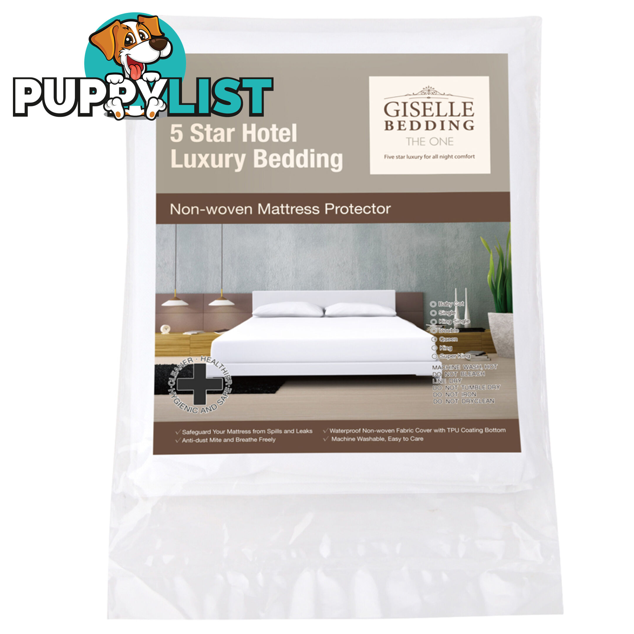 Waterproof Non-Woven Mattress Protector - Single