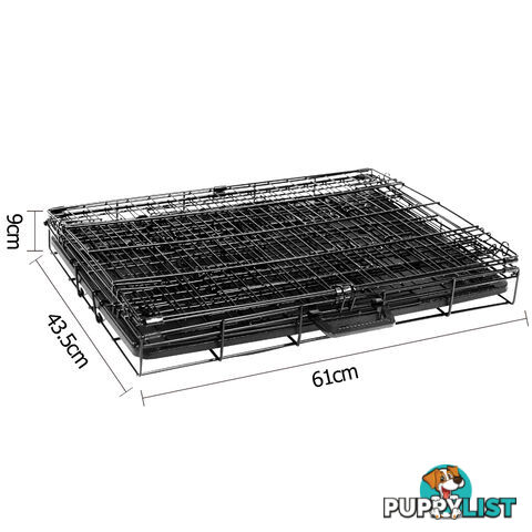 24 Inch Pet Portable Foldable Metal Cage Black