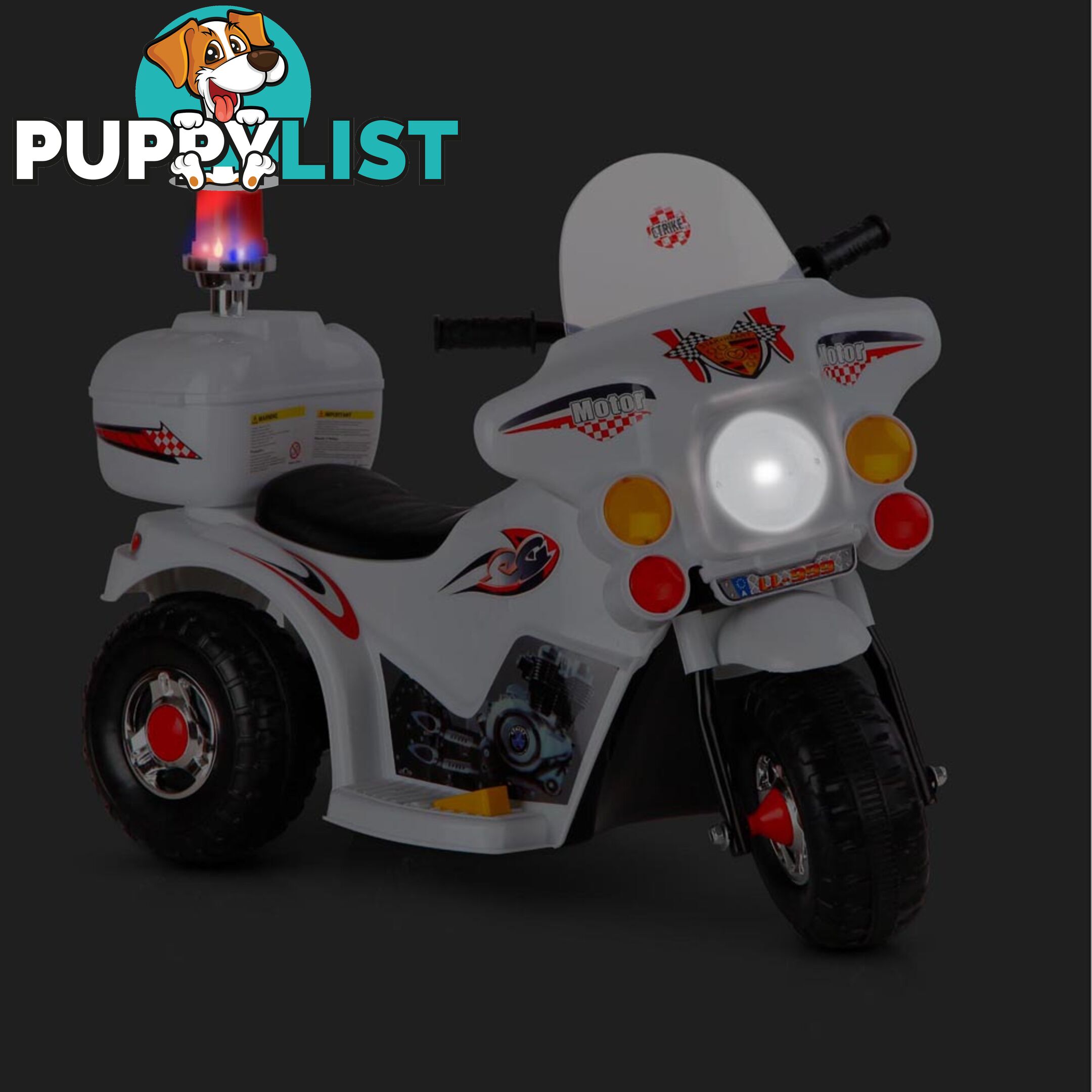 Kids Ride on Motorbike White