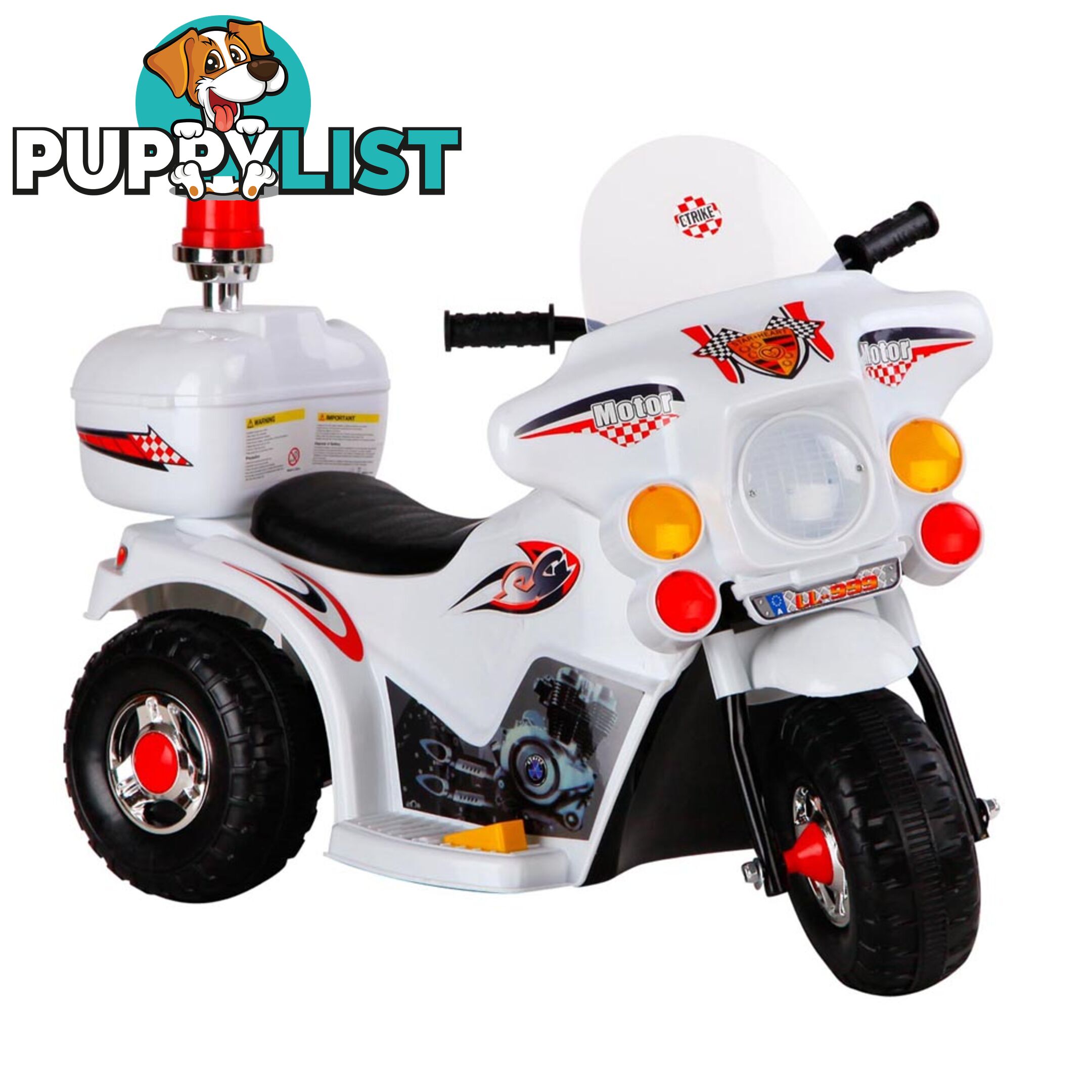 Kids Ride on Motorbike White