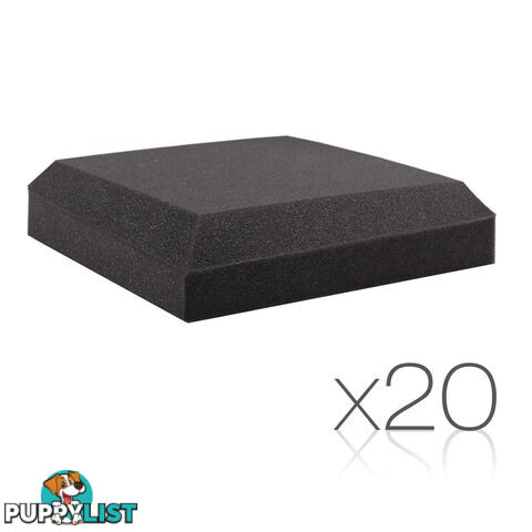 Set of 20 Studio Ceiling Acoustic Foam Charcoal