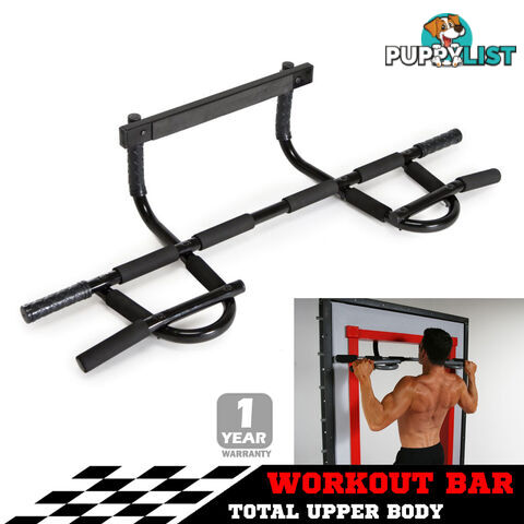 Portable Chin Up Workout Bar Home Door Pull Up Abs Exercise Doorway Wall Fitness