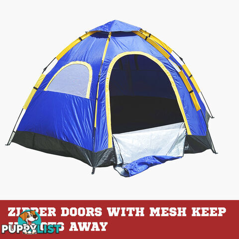 Seconds Up! 6 Person Camping Tent Hiking Fishing Waterproof Instant POP UP