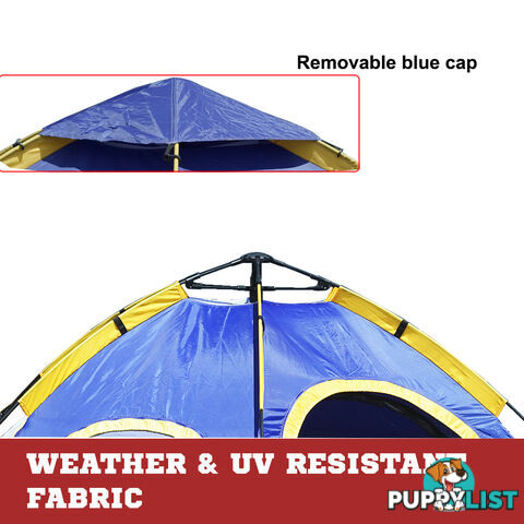 Seconds Up! 6 Person Camping Tent Hiking Fishing Waterproof Instant POP UP