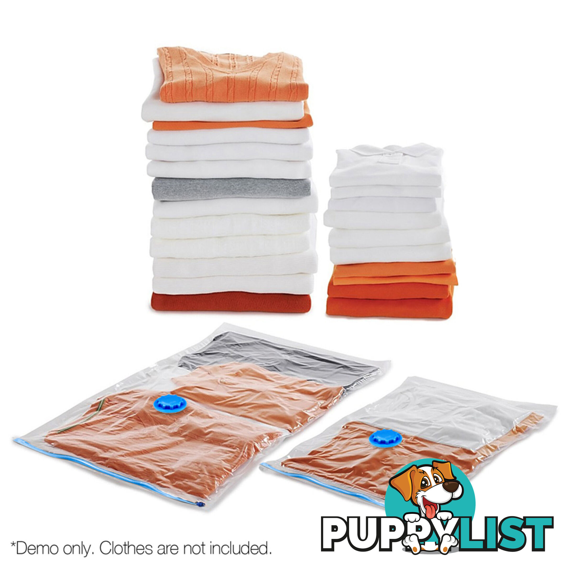 Set of 12 Vacuum Storage Bags 70 x 100cm