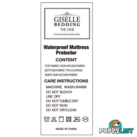 Waterproof Non-Woven Mattress Protector - Queen