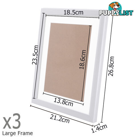 23 pcs Photo Frames Set Wall White