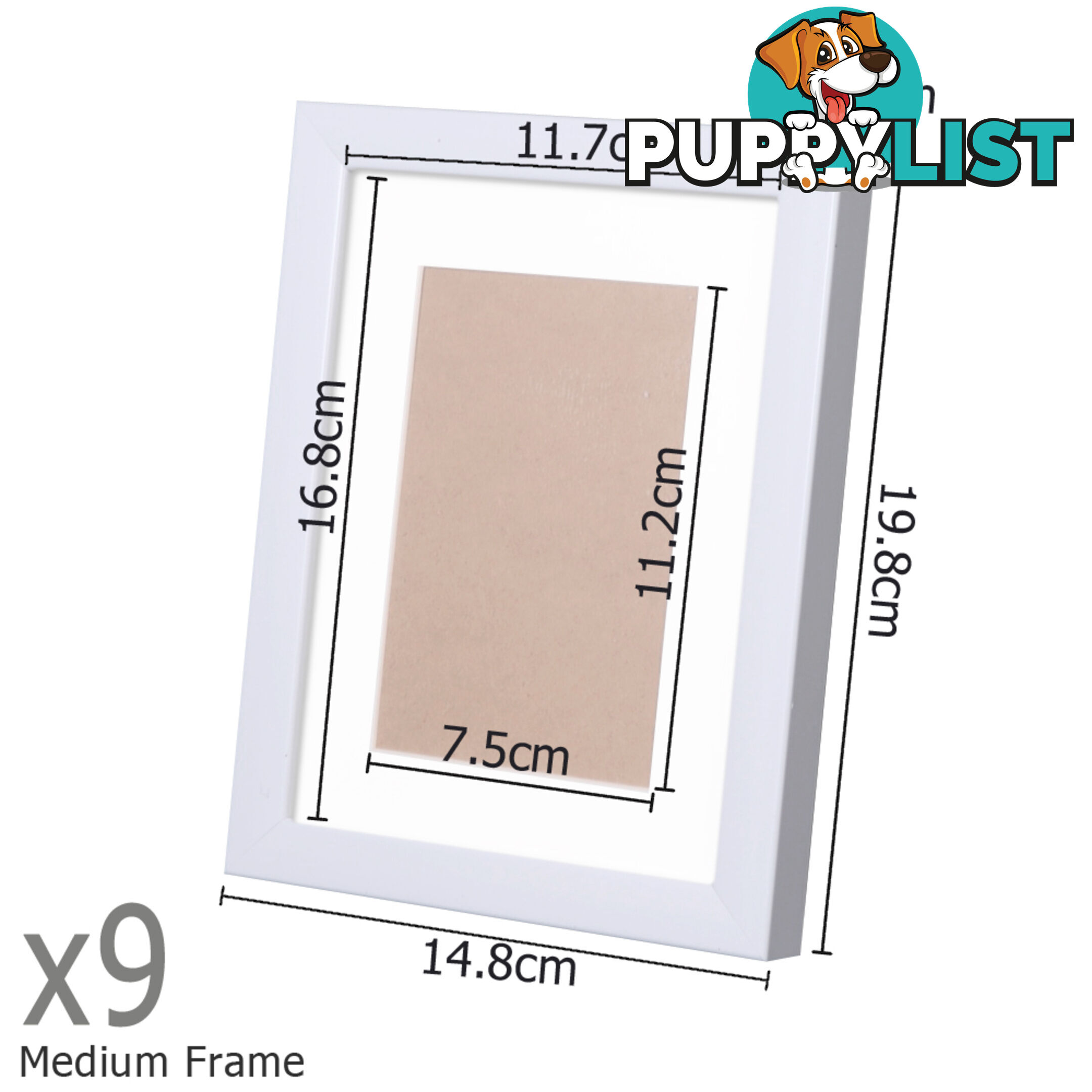 23 pcs Photo Frames Set Wall White