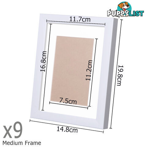 23 pcs Photo Frames Set Wall White