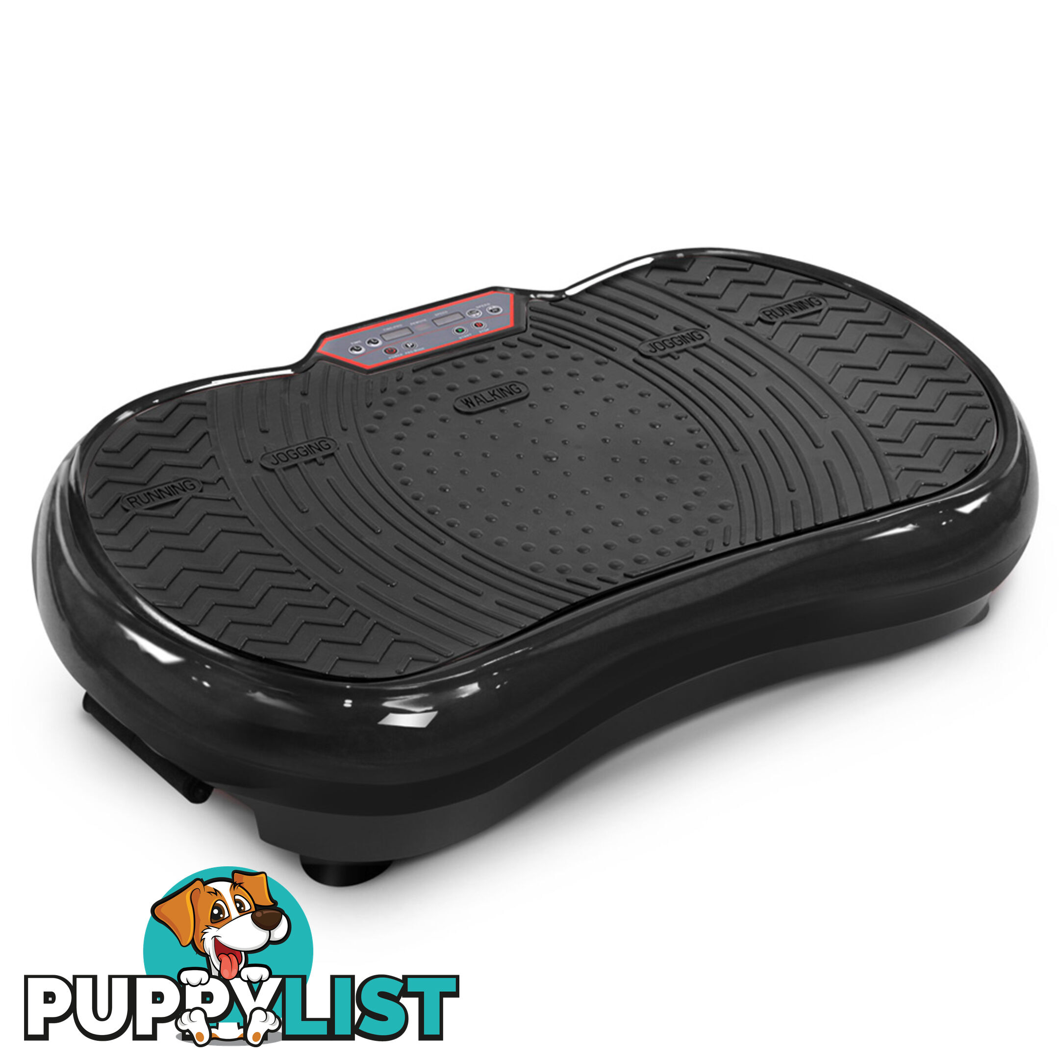 1000W Vibrating Plate with Roller Wheels - Black