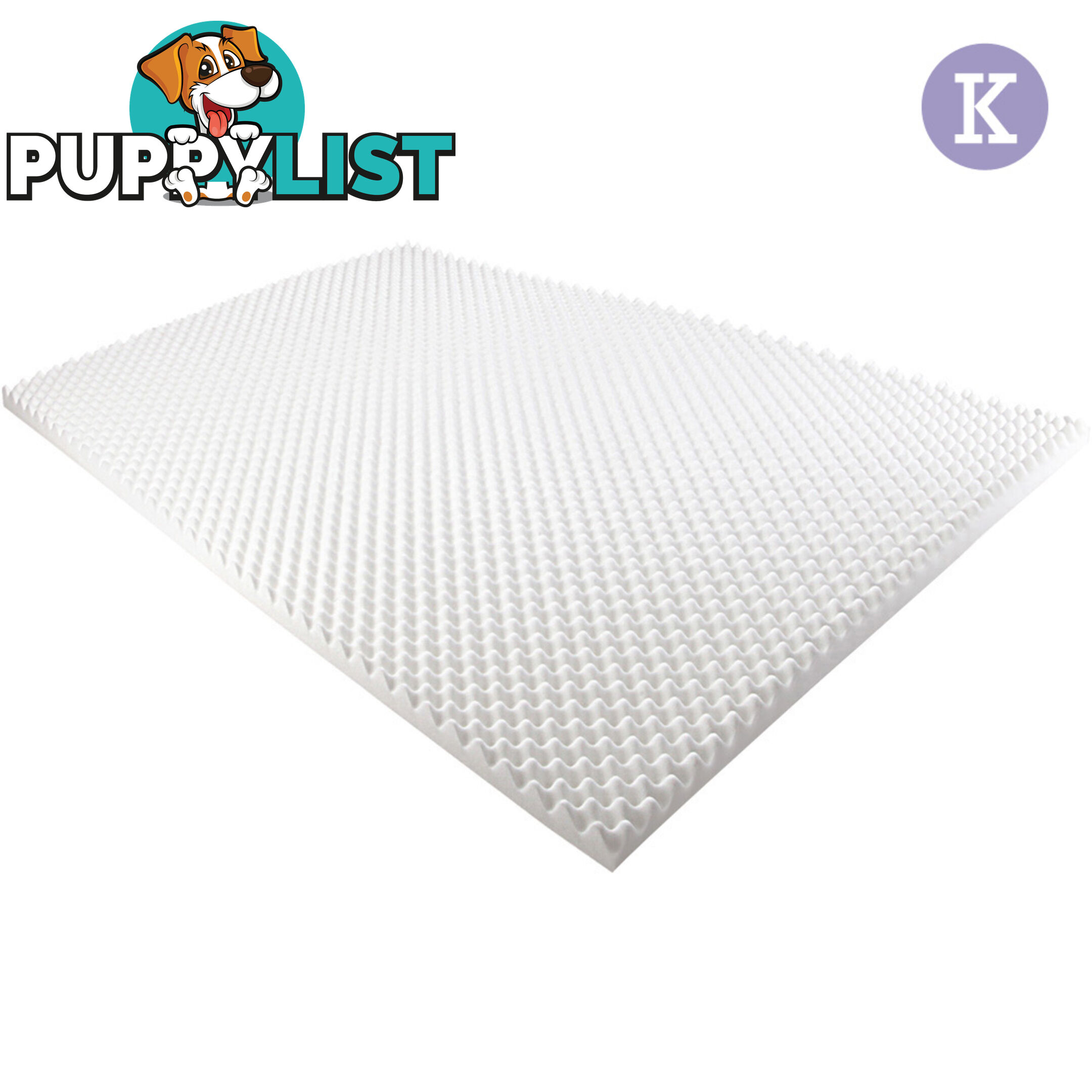 Deluxe Egg Crate Mattress Topper 5 cm Underlay Protector King