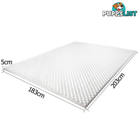 Deluxe Egg Crate Mattress Topper 5 cm Underlay Protector King