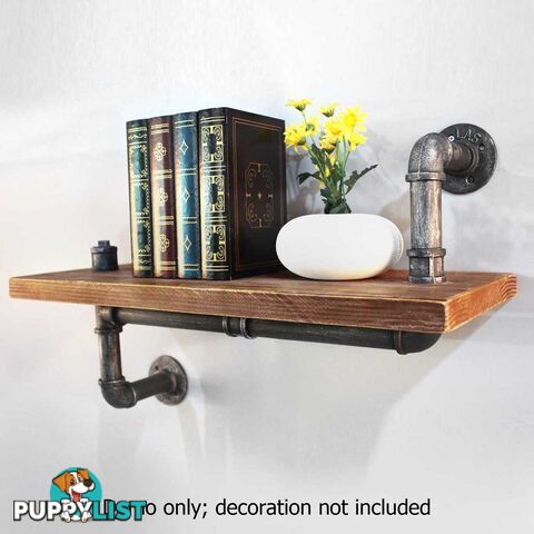 Rustic Industrial DIY Floating Pipe Shelf