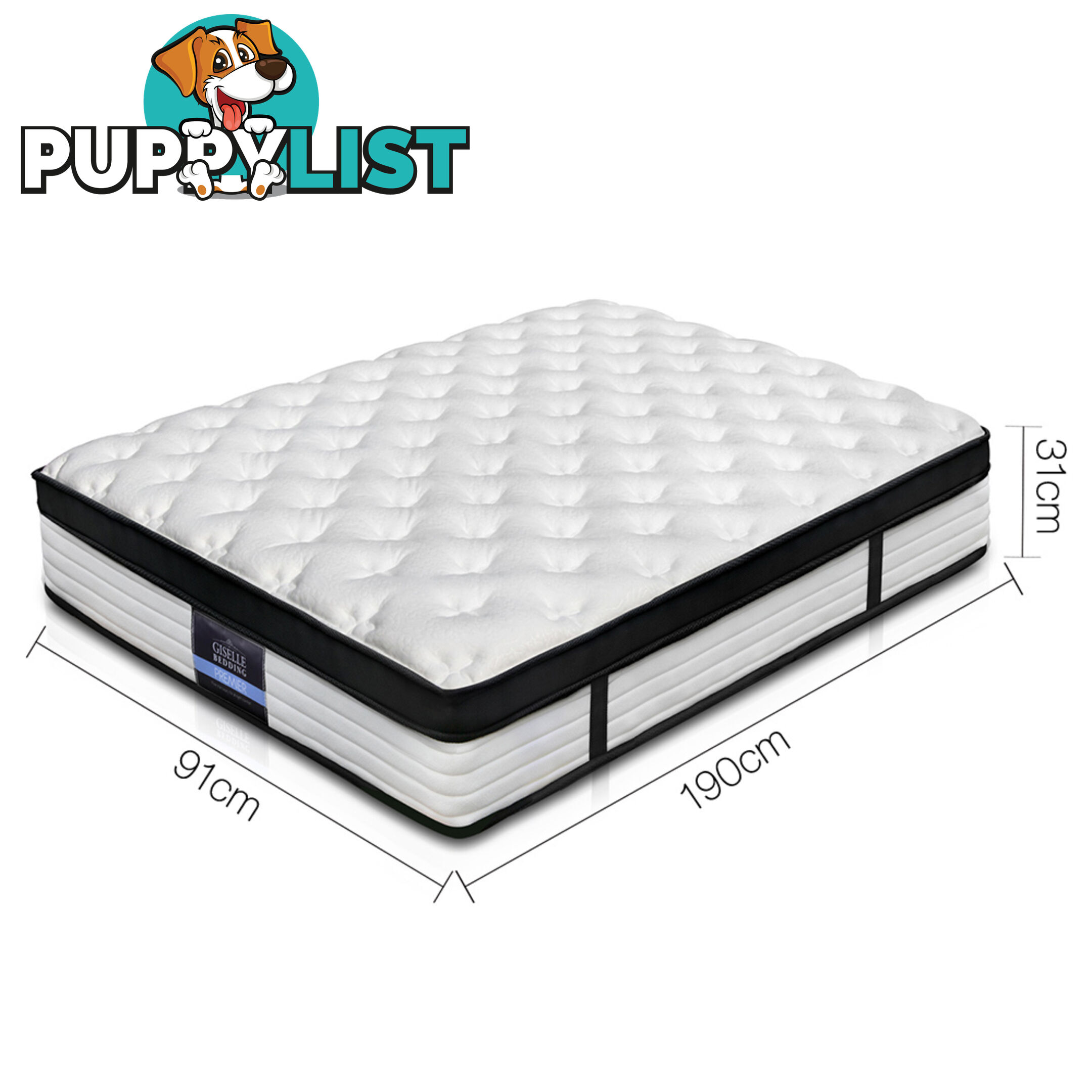 Giselle Bedding Euro Top Mattress - Single