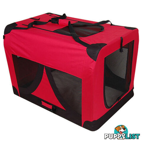 Extra Large Portable Soft Pet Dog Crate Cage Kennel Red