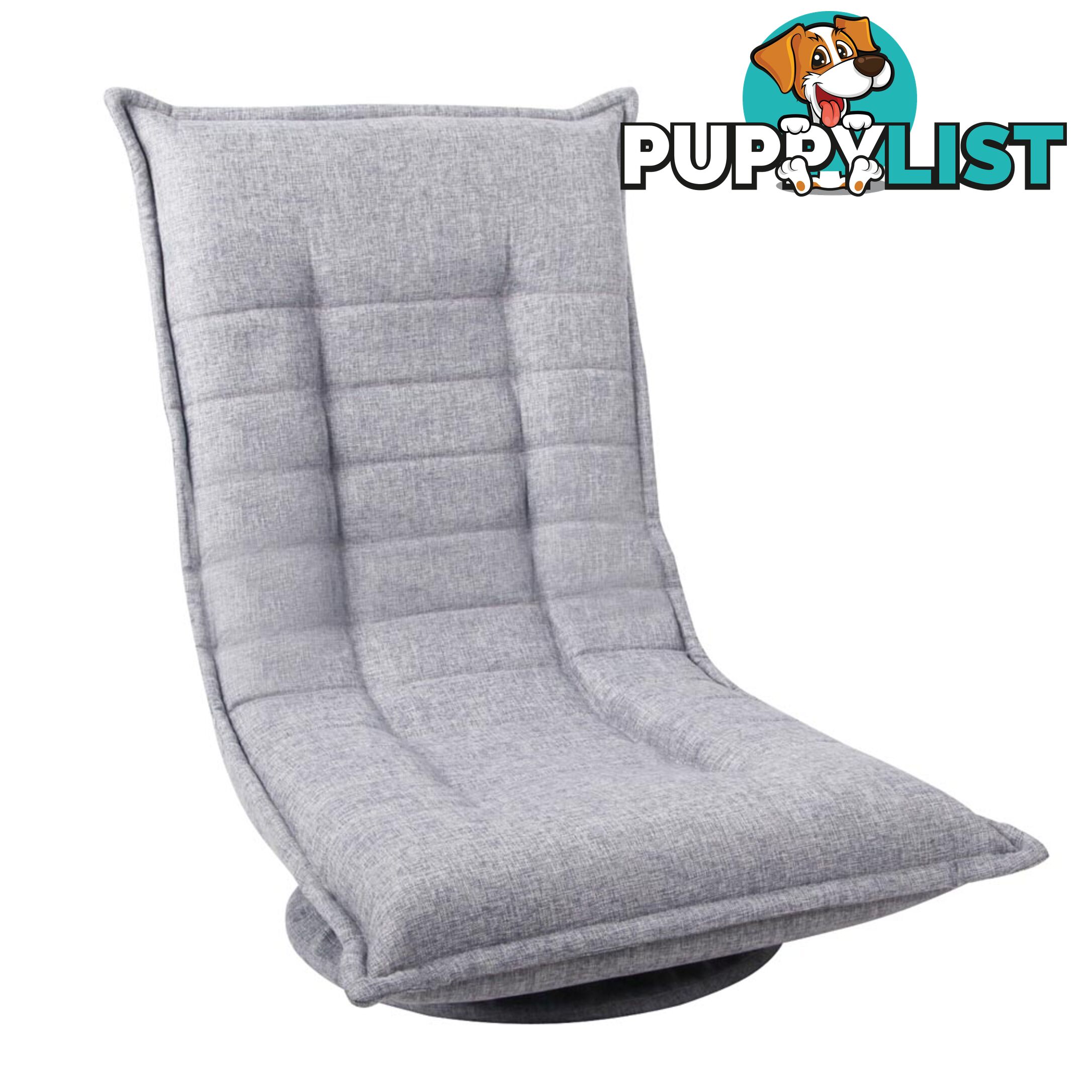 Swivel Foldable Floor Chair - Grey