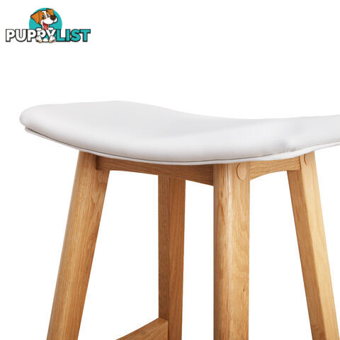 Set of 2 High Seat Barstools White