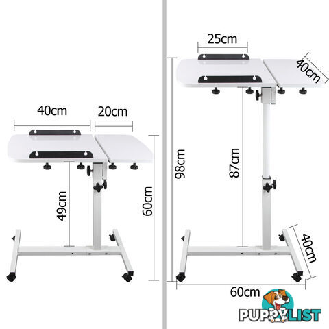 Rotating Mobile Laptop Adjustable Desk White