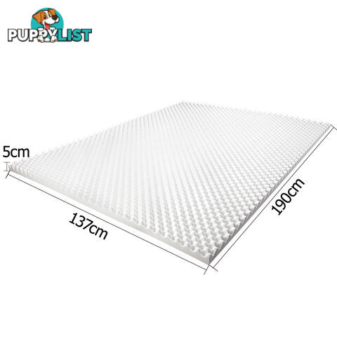 Deluxe Egg Crate Mattress Topper 5 cm Underlay Protector Double