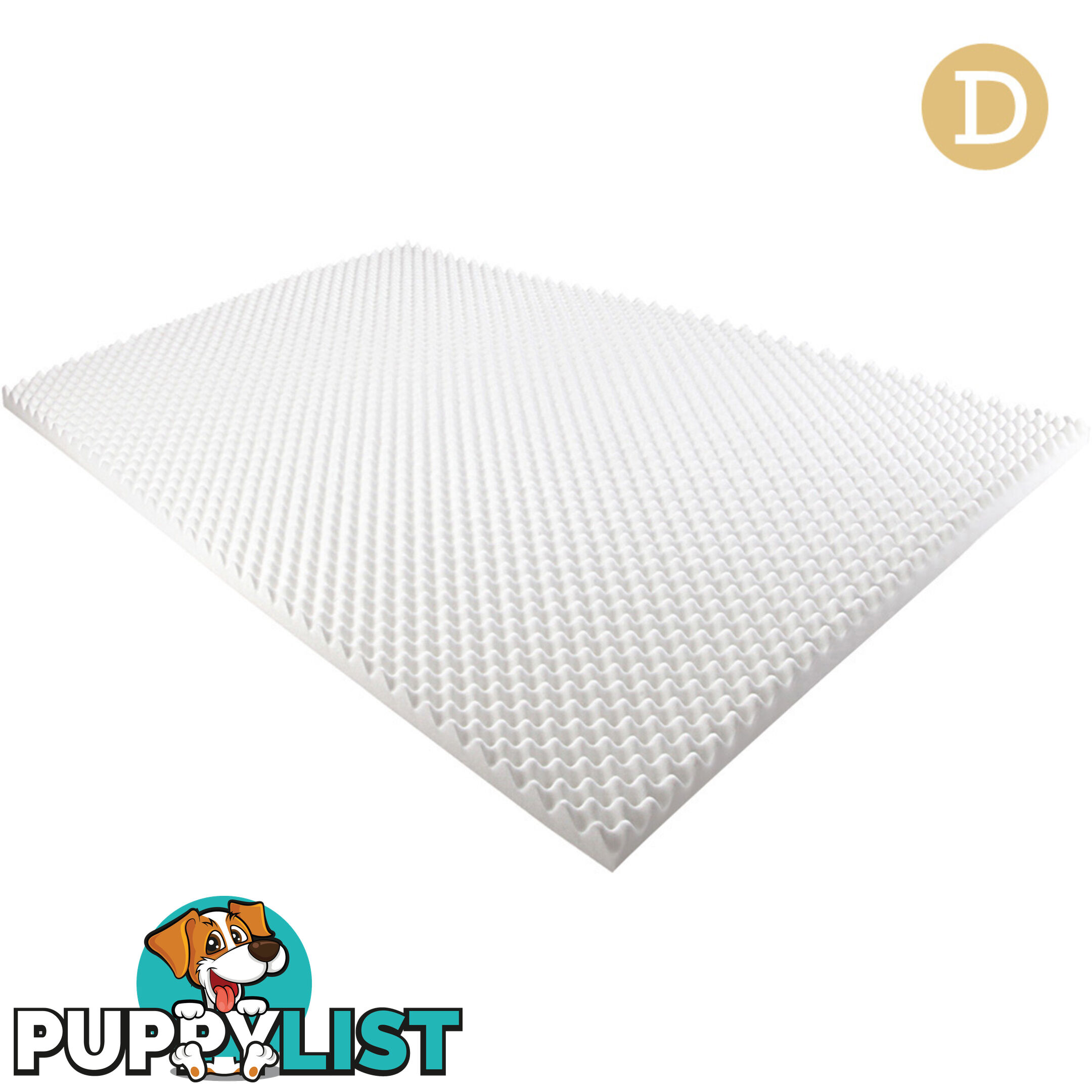 Deluxe Egg Crate Mattress Topper 5 cm Underlay Protector Double