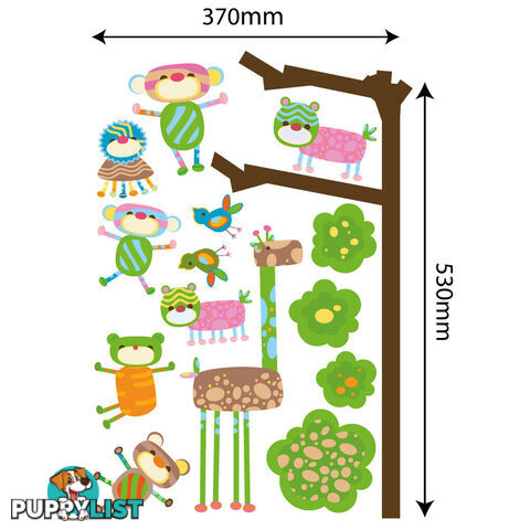 Large Size Funky Monkeys in a Tree Wall Stickers  - Totally movable