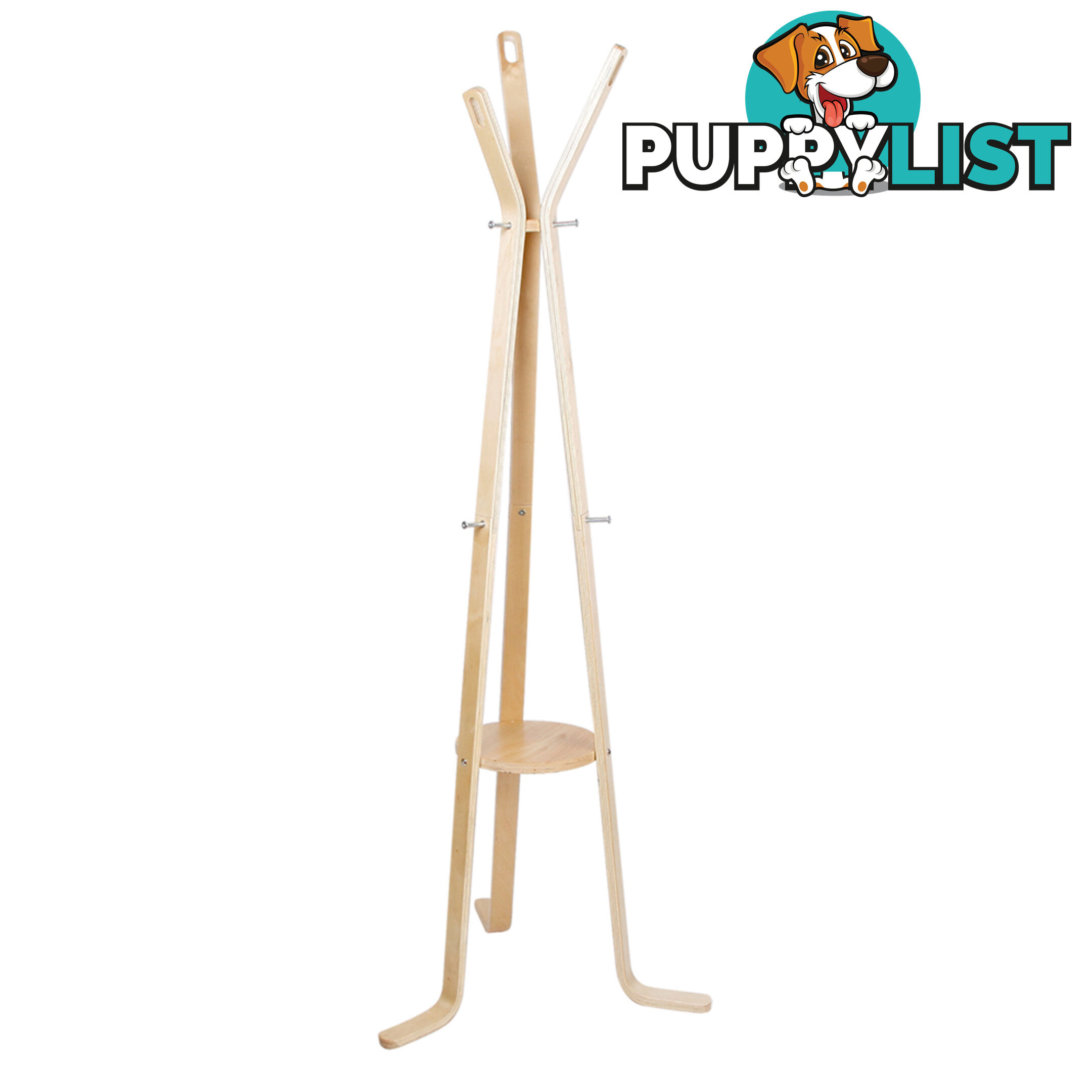 Wooden Coat Rack Clothes Stand Hanger Light Wood