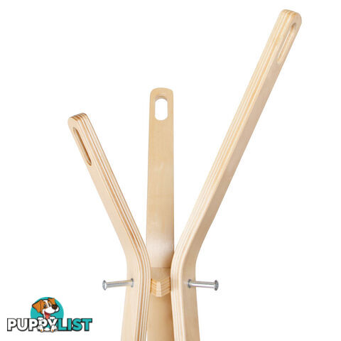 Wooden Coat Rack Clothes Stand Hanger Light Wood