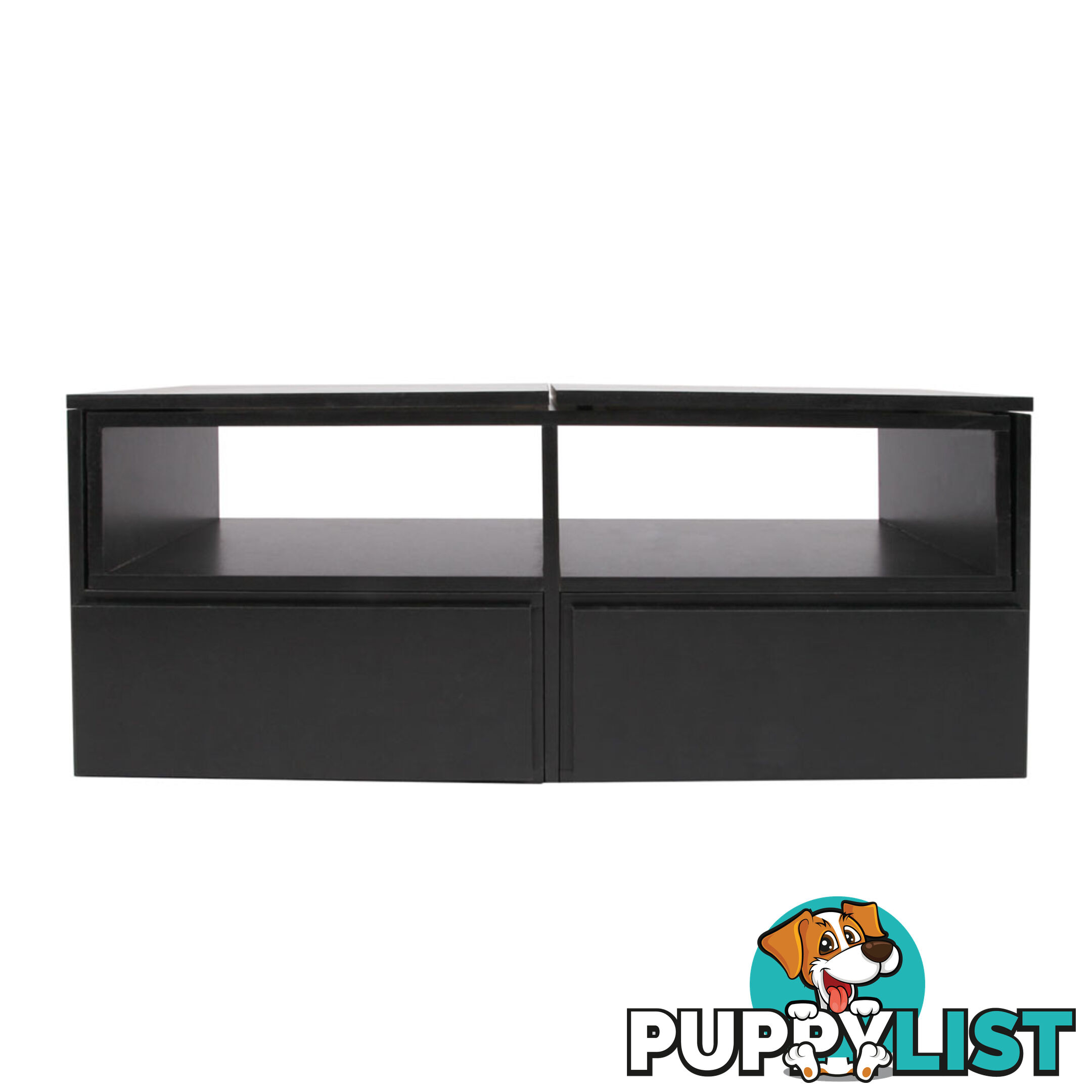 TV Stand Entertainment Unit Adjustable Cabinet Black