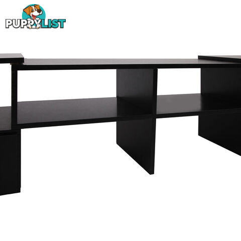 TV Stand Entertainment Unit Adjustable Cabinet Black