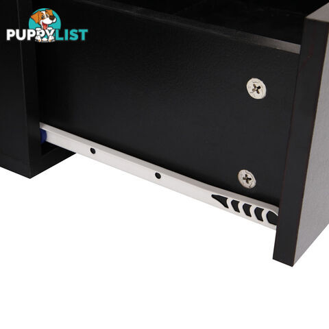 TV Stand Entertainment Unit Adjustable Cabinet Black