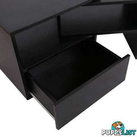 TV Stand Entertainment Unit Adjustable Cabinet Black