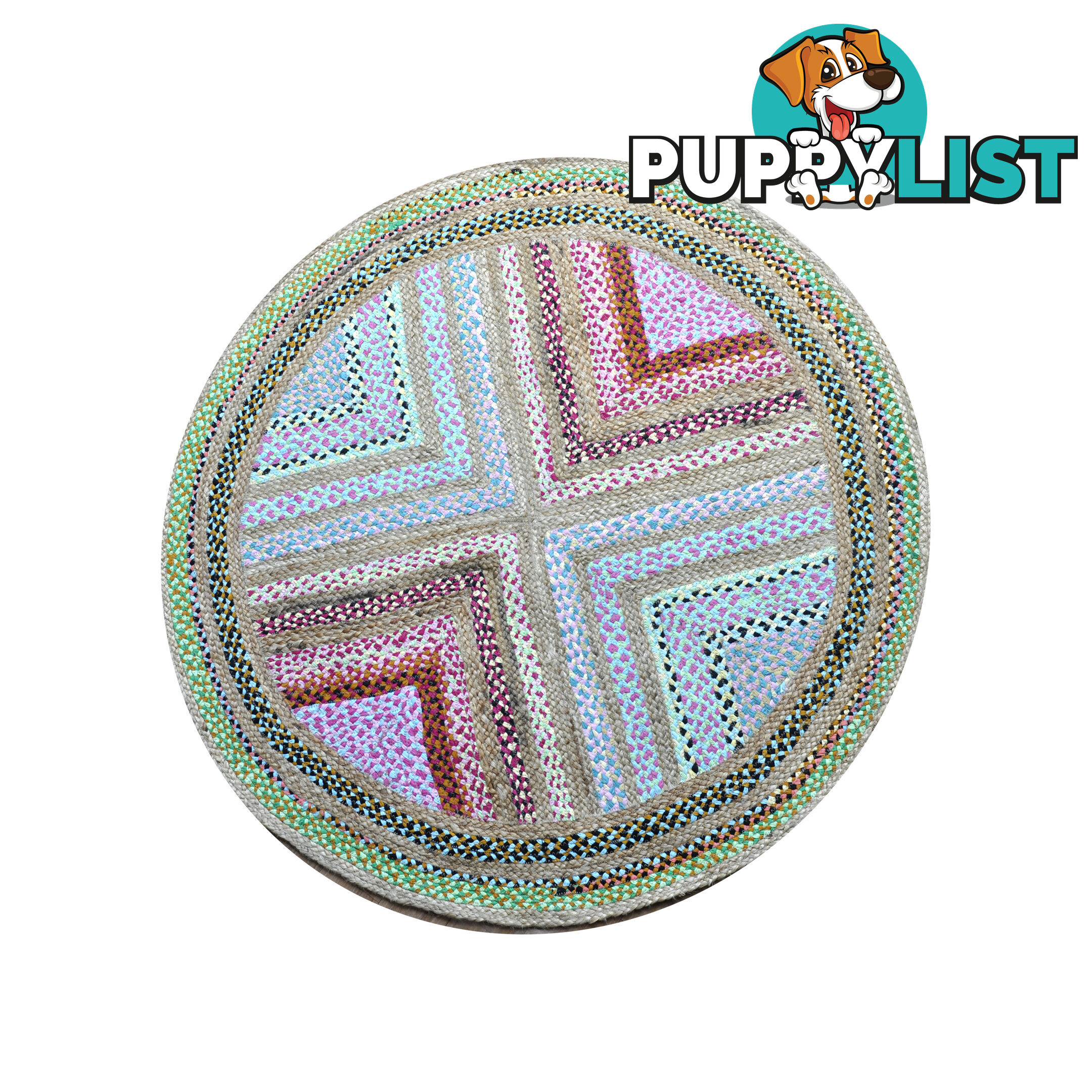 The X Round Rug Multi Colour 120x120cm