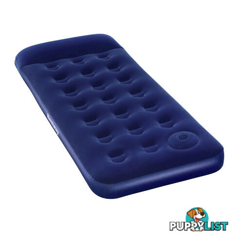 Bestway Single Inflatable Air Mattress Bed w/ Built-in Foot Pump Blue