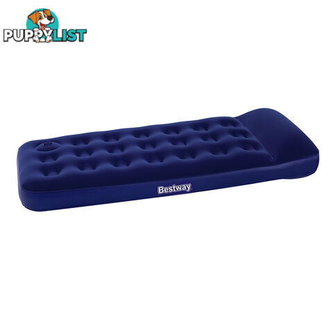 Bestway Single Inflatable Air Mattress Bed w/ Built-in Foot Pump Blue