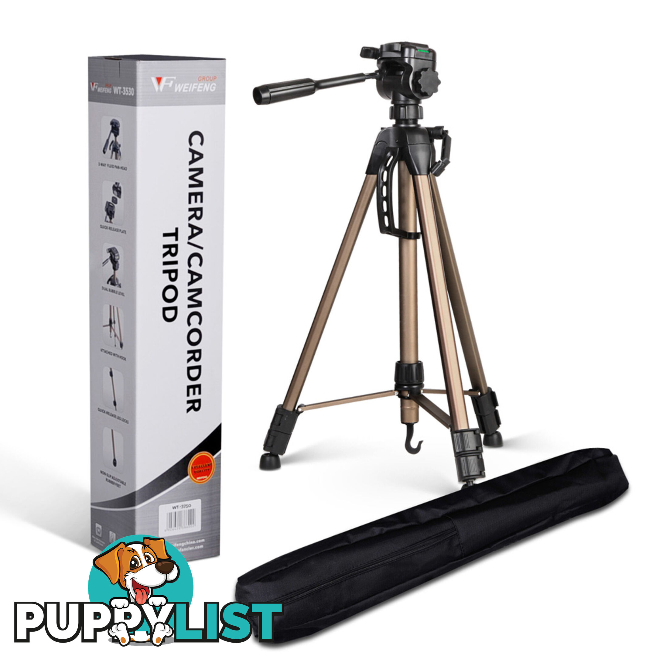 Dual Bubble Level Camera Tripod 160cm