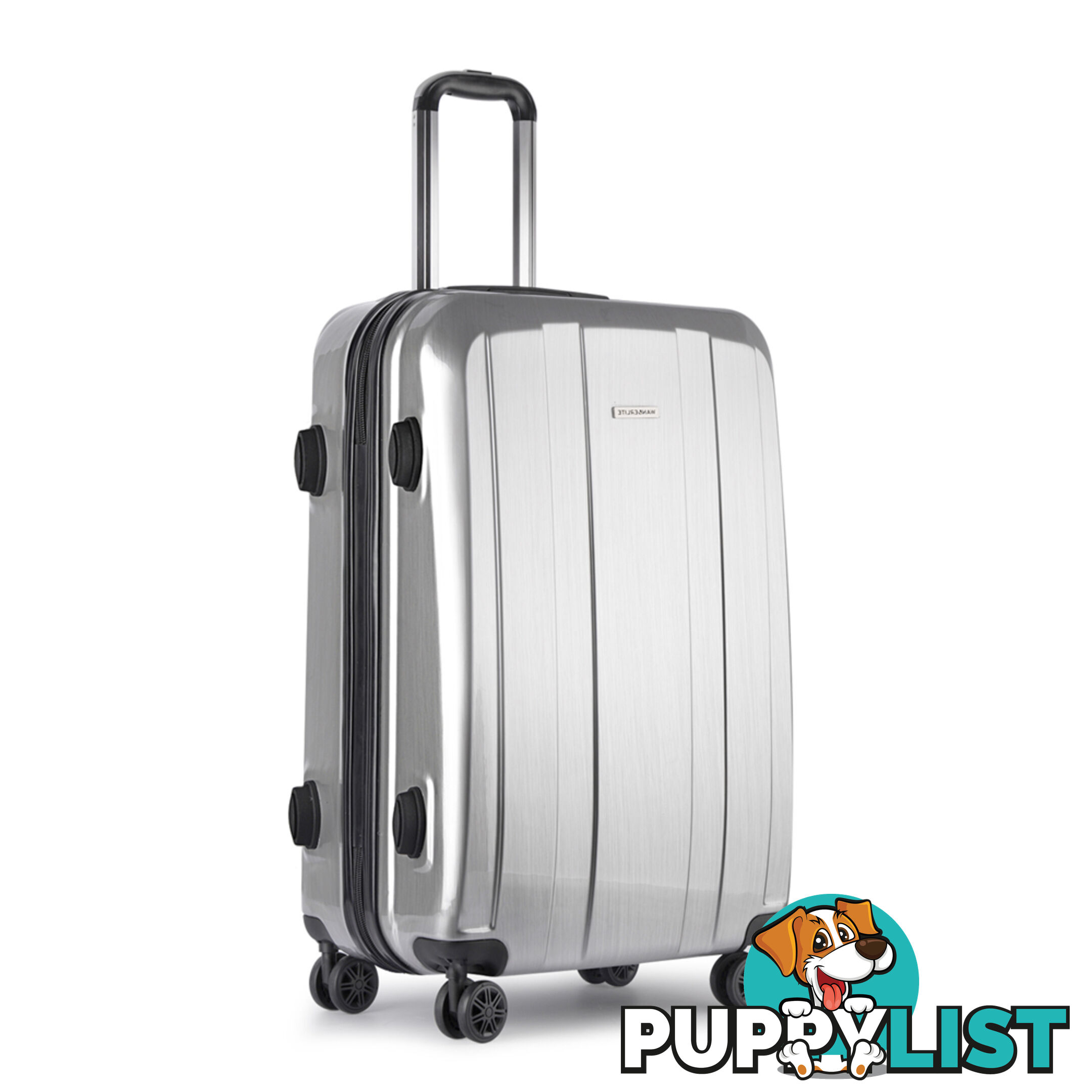 Hard Shell Travel Luggage with TSA Lock Silver