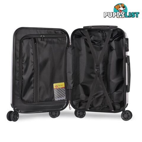 Hard Shell Travel Luggage with TSA Lock Silver