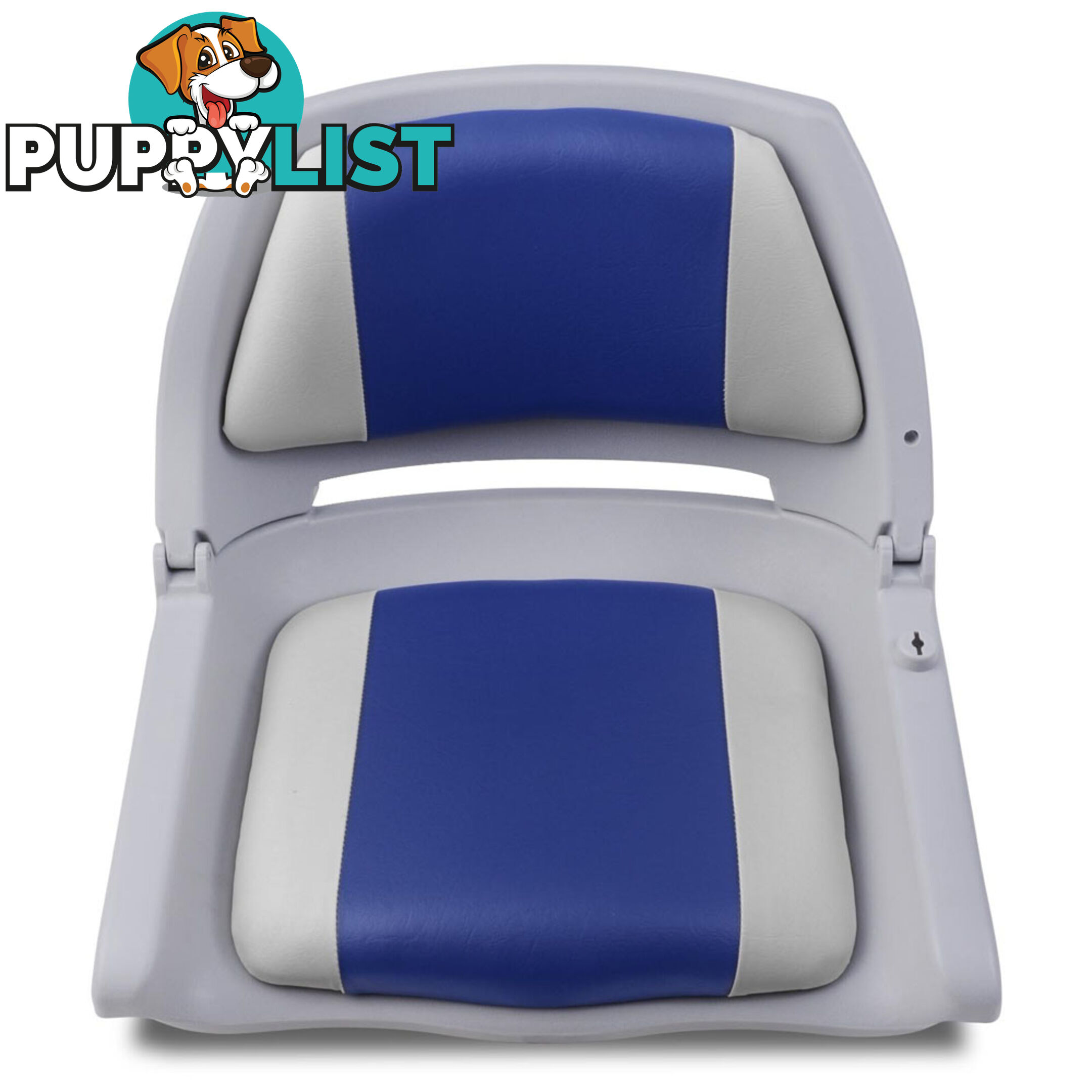 Set of 2 Swivel Folding Marine Boat Seats Grey Blue