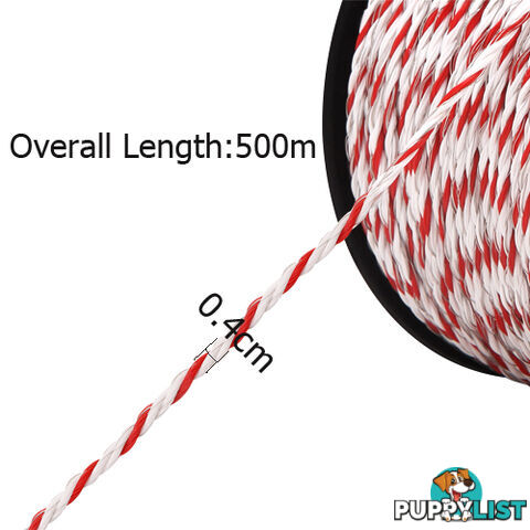 500m Roll Electric Fence Energiser Poly Rope