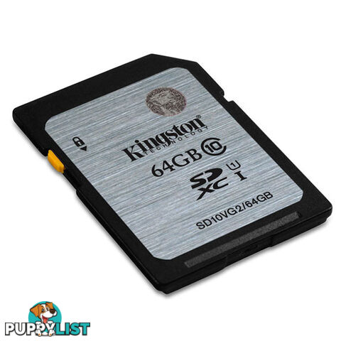 KINGSTON 64GB SDXC Class10 UHS-I 80MB/s Read Flash Card  Retail   (SD10VG2/64GBFR)