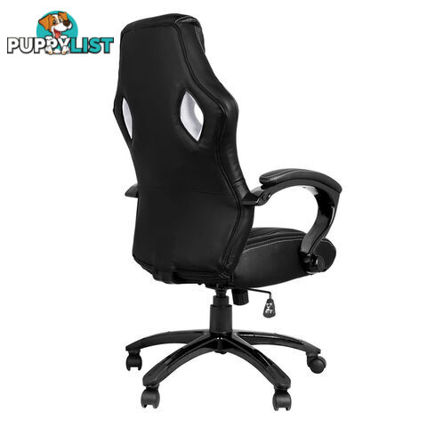 Executive PU Leather Office Computer Chair Black White