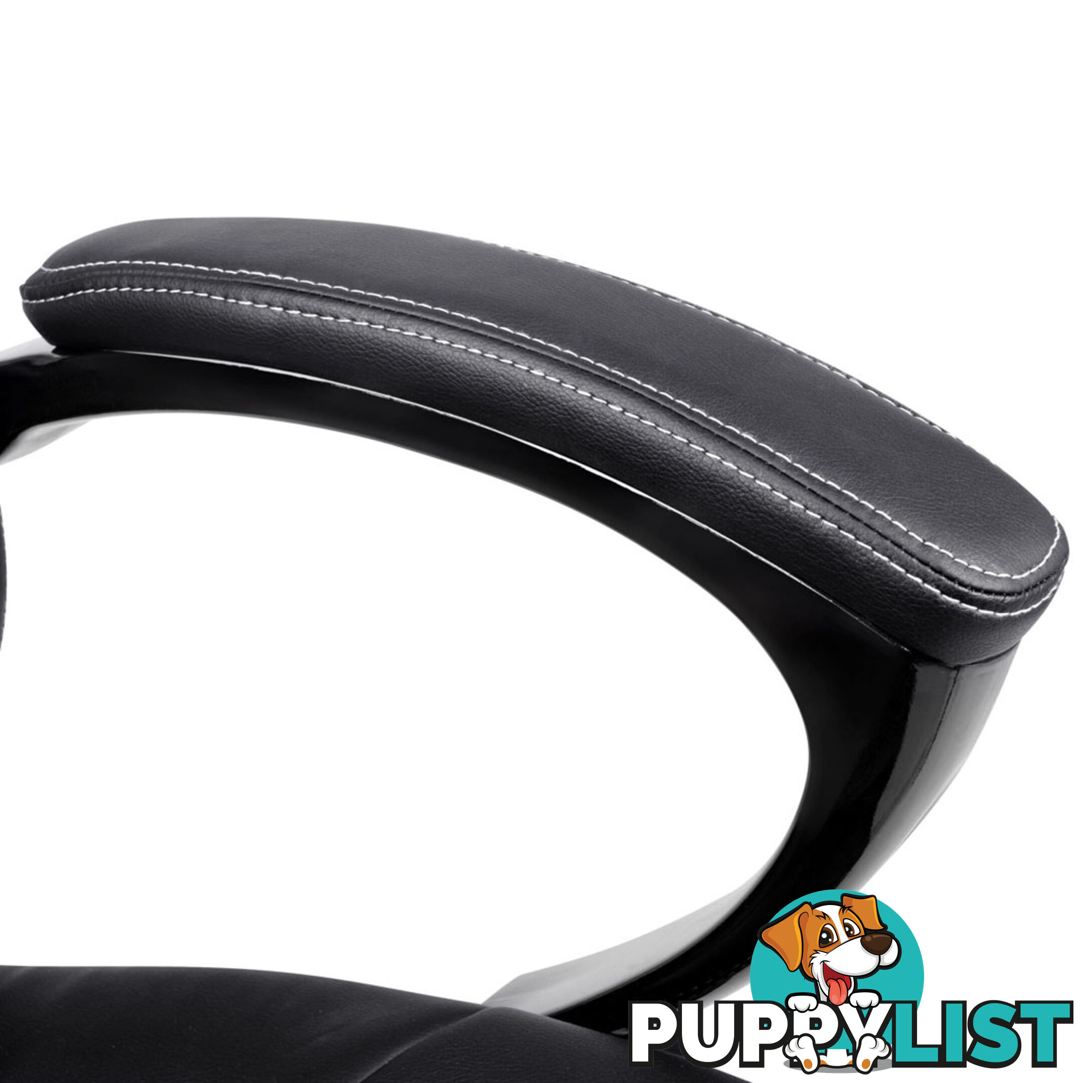 Executive PU Leather Office Computer Chair Black White