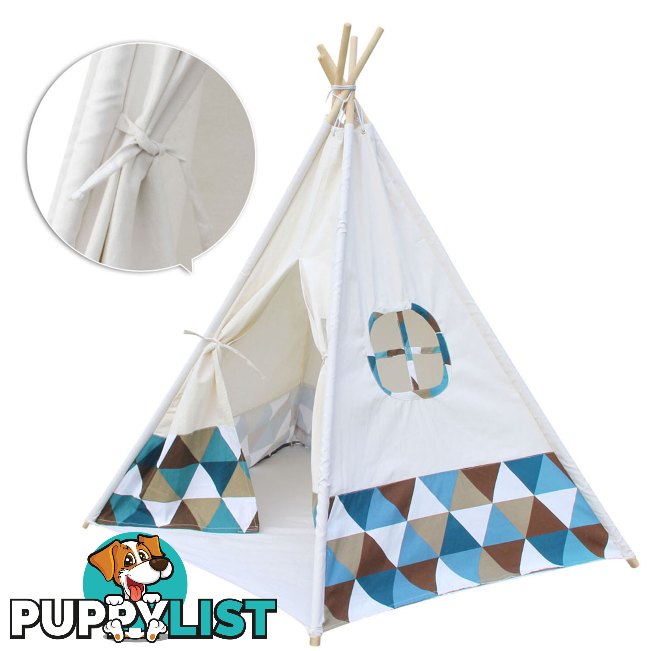 5 Poles Teepee Tent w/ Storage Bag