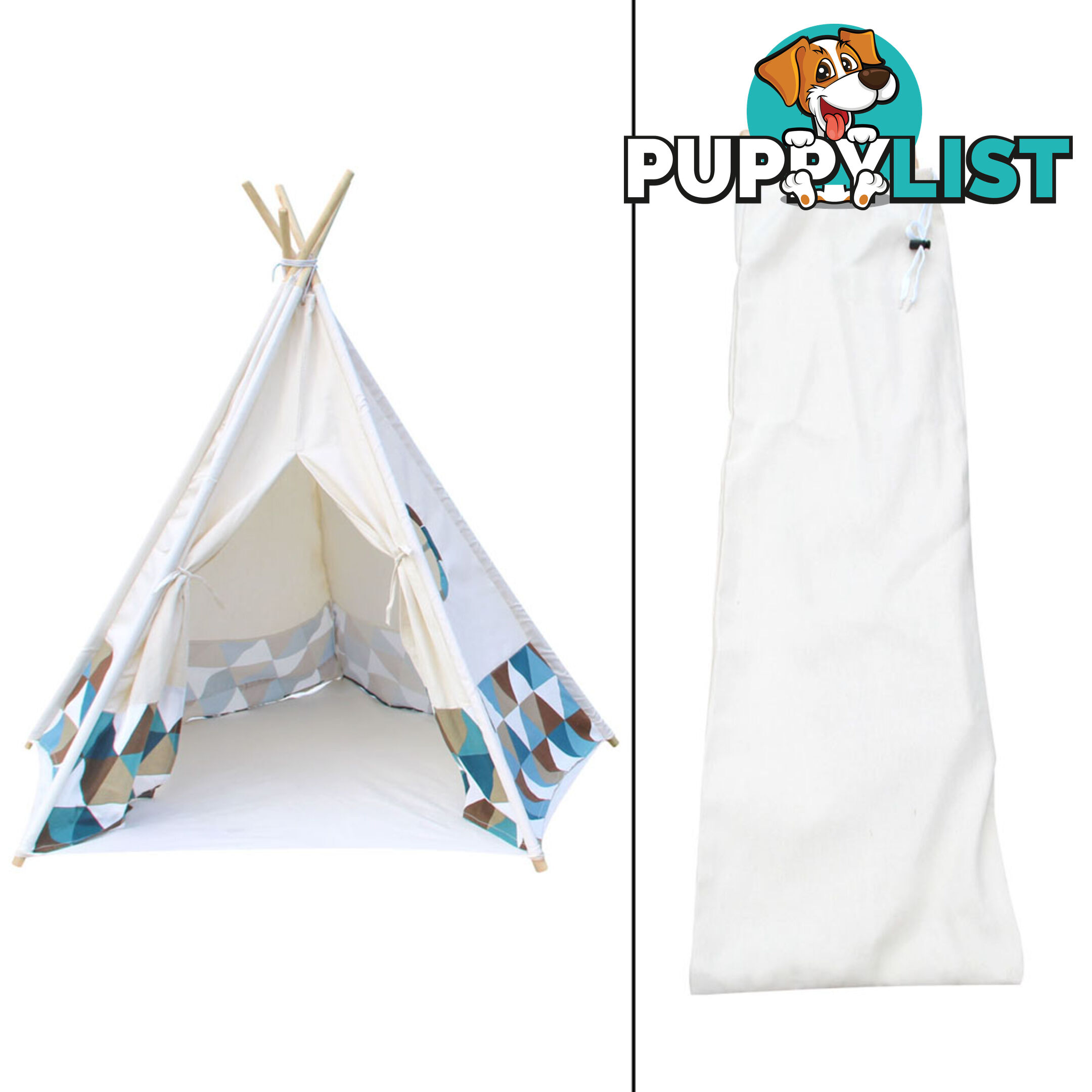 5 Poles Teepee Tent w/ Storage Bag