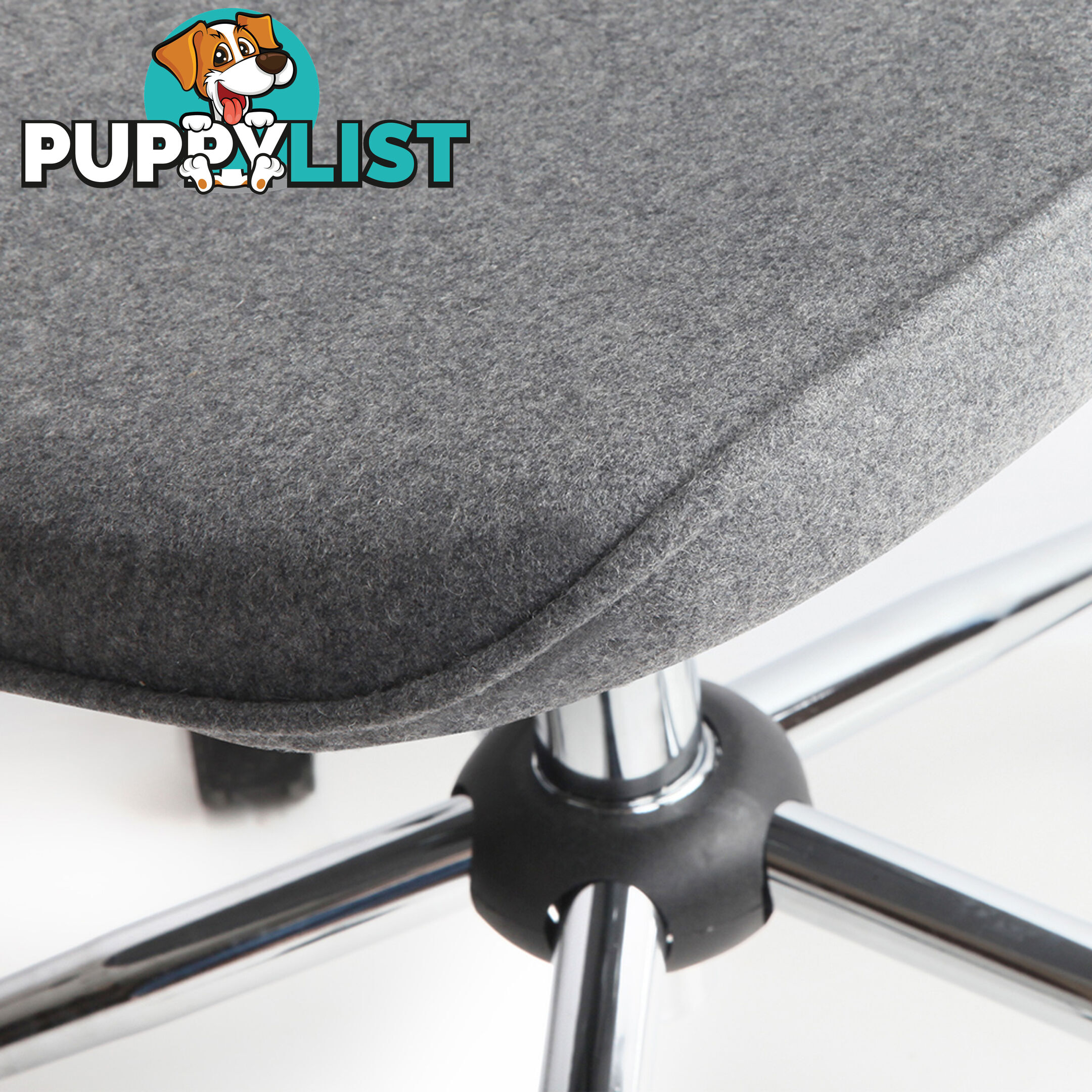 Modern Office Desk Fabric Chair _ Grey