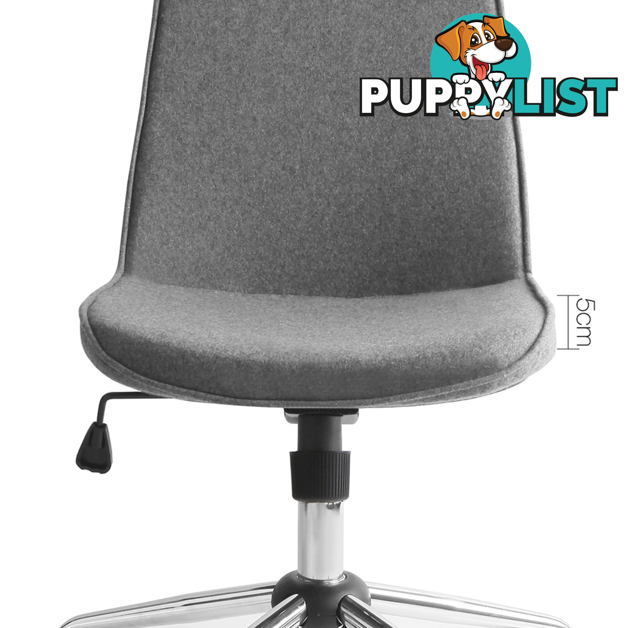 Modern Office Desk Fabric Chair _ Grey